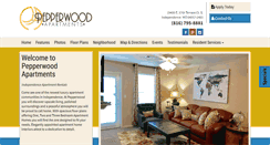 Desktop Screenshot of liveatpepperwoodapts.com