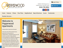 Tablet Screenshot of liveatpepperwoodapts.com